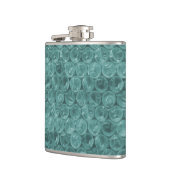 ターコイズのバブルラップパターン フラスク (左)