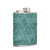 ターコイズのバブルラップパターン フラスク (右)
