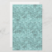 ターコイズのバブルラップパターン 便箋 (正面/裏面)