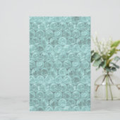 ターコイズのバブルラップパターン 便箋 (スタンド正面)