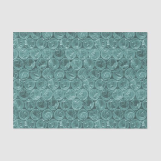 ターコイズのバブルラップパターン 薄葉紙 (正面)