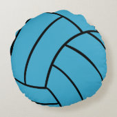 ターコイズのバレーボールの円形の装飾用クッション ラウンドクッション (裏面)