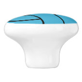 ターコイズのバレーボールの陶磁器のノブ セラミックノブ (側面)