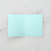 ターコイズのバロック式のモノグラムNotecard ノートカード (内部)