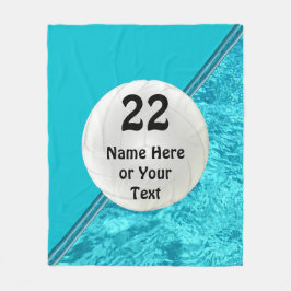ターコイズのパーソナライズなバレーボールのフリースブランケット フリースブランケット