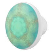 ターコイズのビーチ色の陶磁器のノブ セラミックノブ (右)