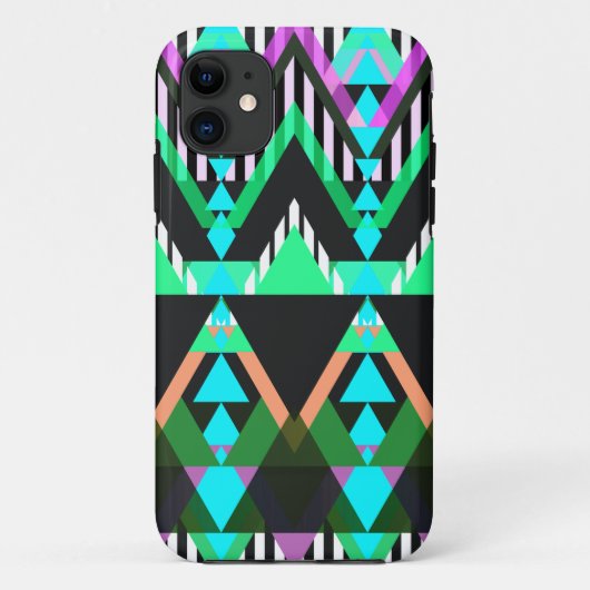 ターコイズのポップ・アートのなアズテック人 Case-Mate iPhoneケース (裏面)