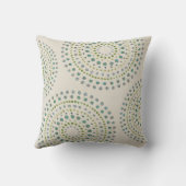 ターコイズのモザイク石のプリント クッション (裏面)