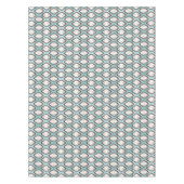 ターコイズのモトッコ人パターン テーブルクロス (正面)