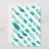 ターコイズのリボン写真招待状 招待状 (裏面)