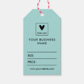 ターコイズのロゴソーシャルメディア価格 ギフトタグ (正面)