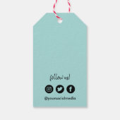 ターコイズのロゴソーシャルメディア価格 ギフトタグ (裏面)