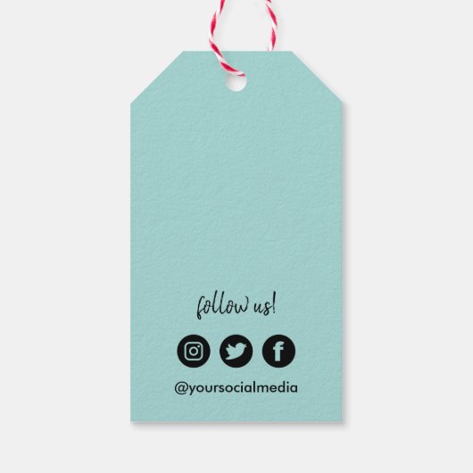 ターコイズのロゴソーシャルメディア価格 ギフトタグ (裏面)