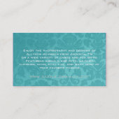 ターコイズのヴィンテージの名刺 名刺 (裏面)