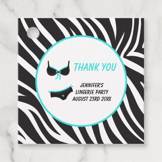 ターコイズの下着パーティー感謝祭 フェイバータグ (正面)