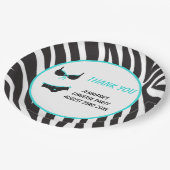 ターコイズの下着パーティー感謝祭 ペーパープレート (アングル)