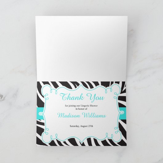 ターコイズの下着パーティー　ありがとう カード (内部)