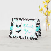 ターコイズの下着パーティー ありがとう カード (黄色い花)