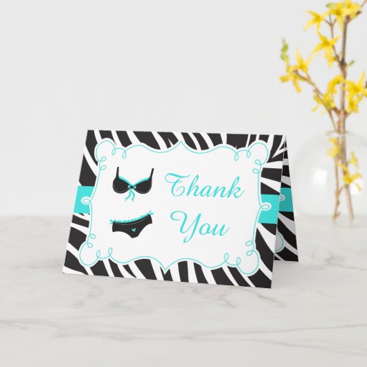 ターコイズの下着パーティー　ありがとう カード (黄色い花)