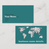 ターコイズの世界地図 名刺 (正面/裏面)