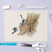 ターコイズの優れたウォーブラー、デコページ 薄葉紙 (クラフト)