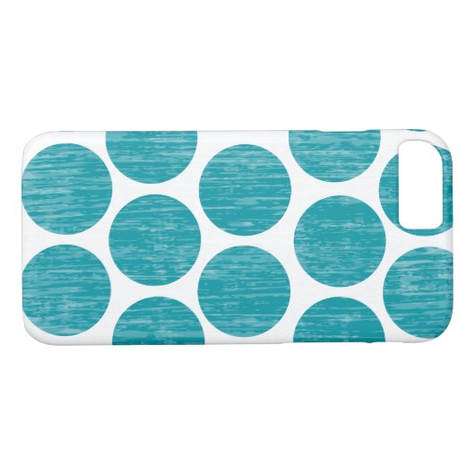 ターコイズの動揺してな水玉模様のiPhone 7 Case-Mate iPhoneケース (裏面(横))