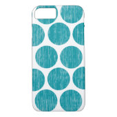 ターコイズの動揺してな水玉模様のiPhone 7 Case-Mate iPhoneケース (裏面)