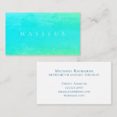 ターコイズの大理石の石造りのフェイクな一見 名刺 (正面/裏面)