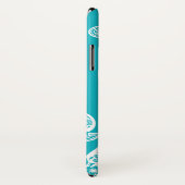 ターコイズの孔雀の花のペイズリーのエレガントなスタイリッシュ Case-Mate iPhoneケース (裏面/右)