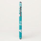 ターコイズの孔雀の花のペイズリーのエレガントなスタイリッシュ Case-Mate iPhoneケース (裏面/左)