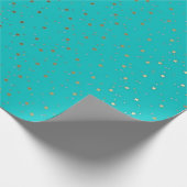 ターコイズの小さい金星の覆いの紙 ラッピングペーパー (角)