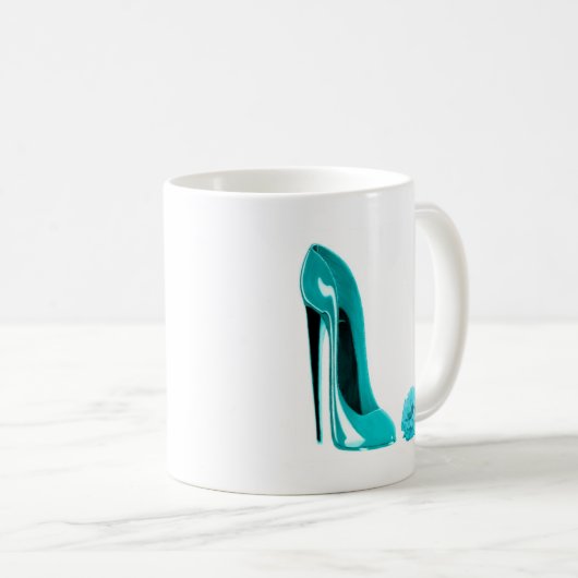 ターコイズの小剣の靴は上がり、 コーヒーマグカップ (正面右)