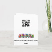 ターコイズの帆立貝の海の貝、メッセージカード カード (裏面)