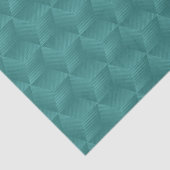ターコイズの幾何学模様に3Dキューブデザイン 薄葉紙 (詳細)