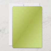 ターコイズの招待状が付いているライムのプリーツのハート 招待状 (裏面)