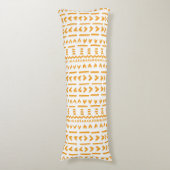 ターコイズの日泥布アフリカパターンのパス ボディピロー (正面縦)