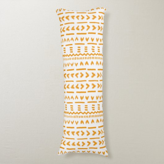 ターコイズの日泥布アフリカパターンのパス ボディピロー (正面縦)