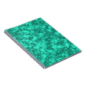 ターコイズの明るい大理石パターン ノートブック (右側)