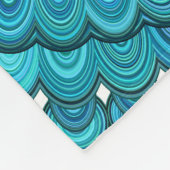 ターコイズの曼荼羅 フリースブランケット (角)