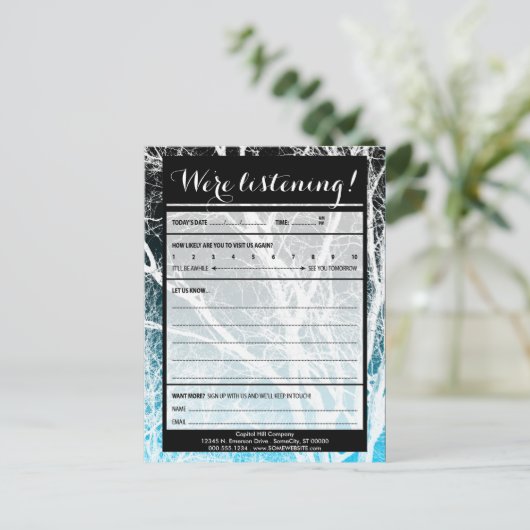 ターコイズの木のコメントカード ポストカード (スタンド正面)