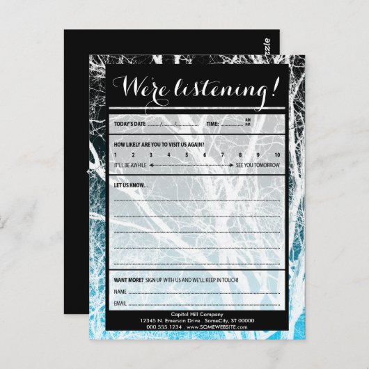 ターコイズの木のコメントカード ポストカード (正面/裏面)