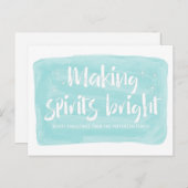 ターコイズの水の色を作るスピリッツ明るい休日 シーズンポストカード (正面/裏面)