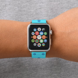 ターコイズの水の青青いダビデの星 APPLE WATCHバンド