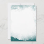 ターコイズの水彩ランチパーティー招待状テンプレート 招待状 (裏面)