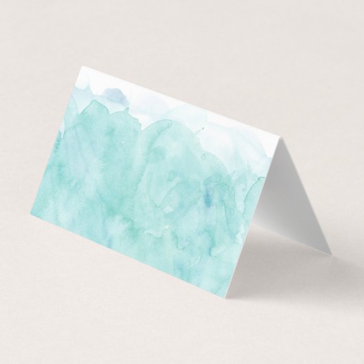 ターコイズの水彩画のモダンの芸術家 名刺 (裏面)