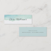 ターコイズの水彩画の接触カード コーリングカード (正面/裏面)