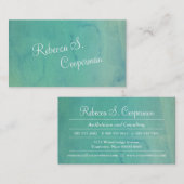 ターコイズの水彩画 名刺 (正面/裏面)