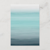 ターコイズの水彩風オンブレ結婚式の披露宴 エンクロージャーカード (裏面)