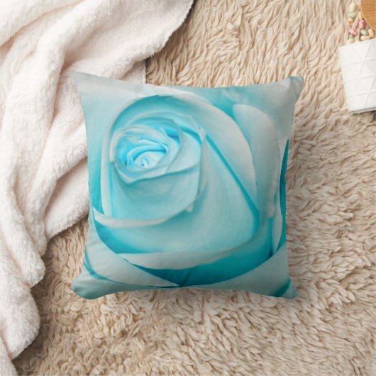 ターコイズの氷は上がりました クッション (ブランケット)