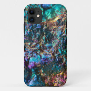 ターコイズの油の流出の水晶 iPhone 11 ケース